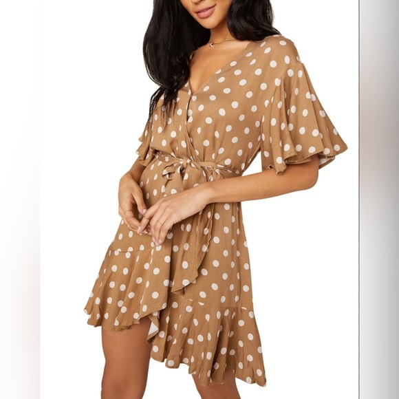 BB Dakota Butterscotch Bae Polka Dot Dress Size 4 - Picture 1 of 15